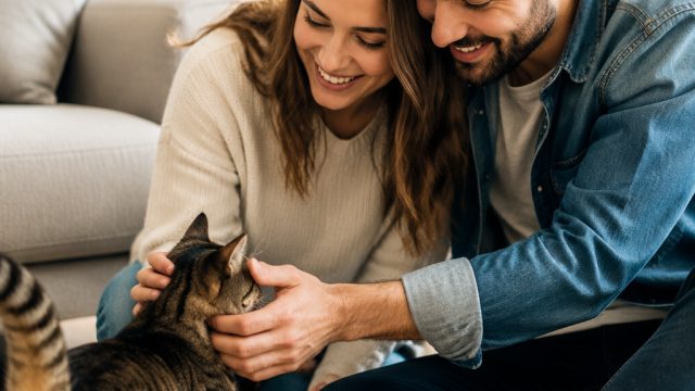 Unexpected Feline Companion: A Couple's Charming Encounter