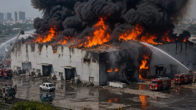 Los Angeles Warehouse Blaze Raises Air Quality Concerns | cara bermain kartu, wanmei slot